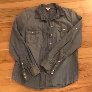J Crew chambray long sleeve shirt
